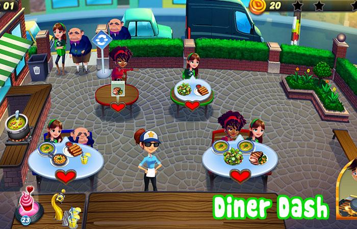 Diner Dash game trẻ em hay iphone nấu bếp