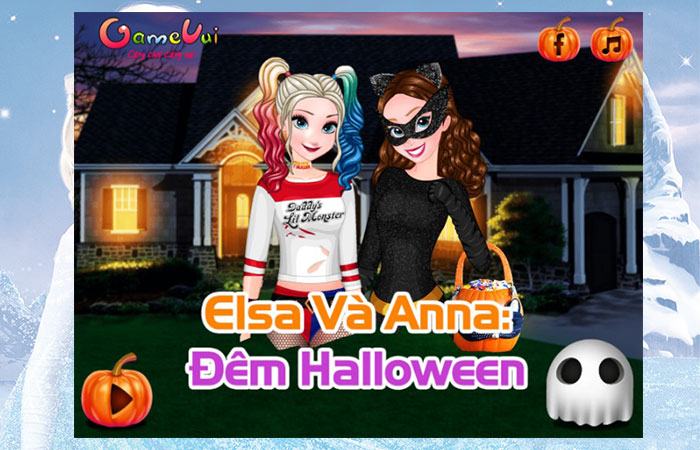 Game trang điểm Elsa và Anna dịp Haloween