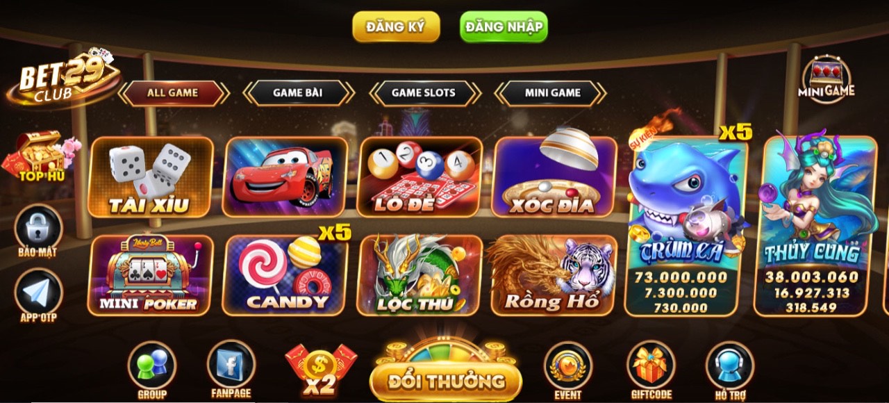 Giao diện của game Bet29 Club